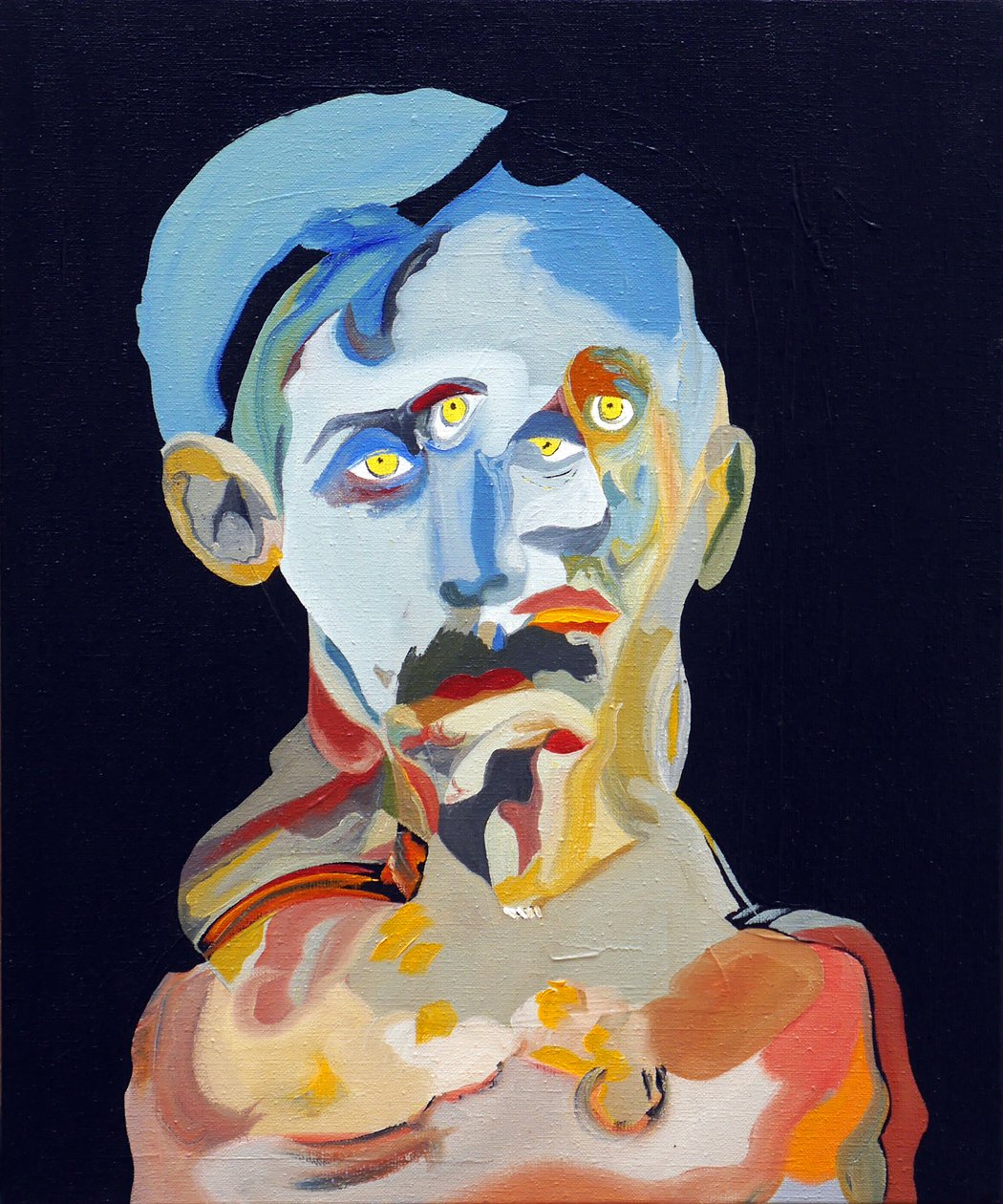 50 store forfattere i historien: Marcel Proust, 2015 (olie og akryl på lærred) af Benoit Erwann Boucherot