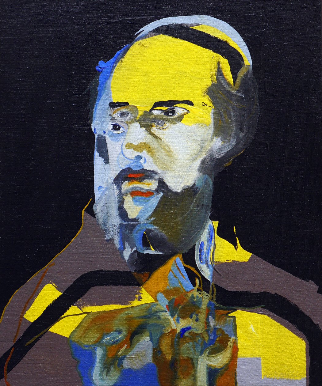 50 store forfattere i historien: Paul Verlaine, 2015 (olie og akryl på lærred) af Benoit Erwann Boucherot