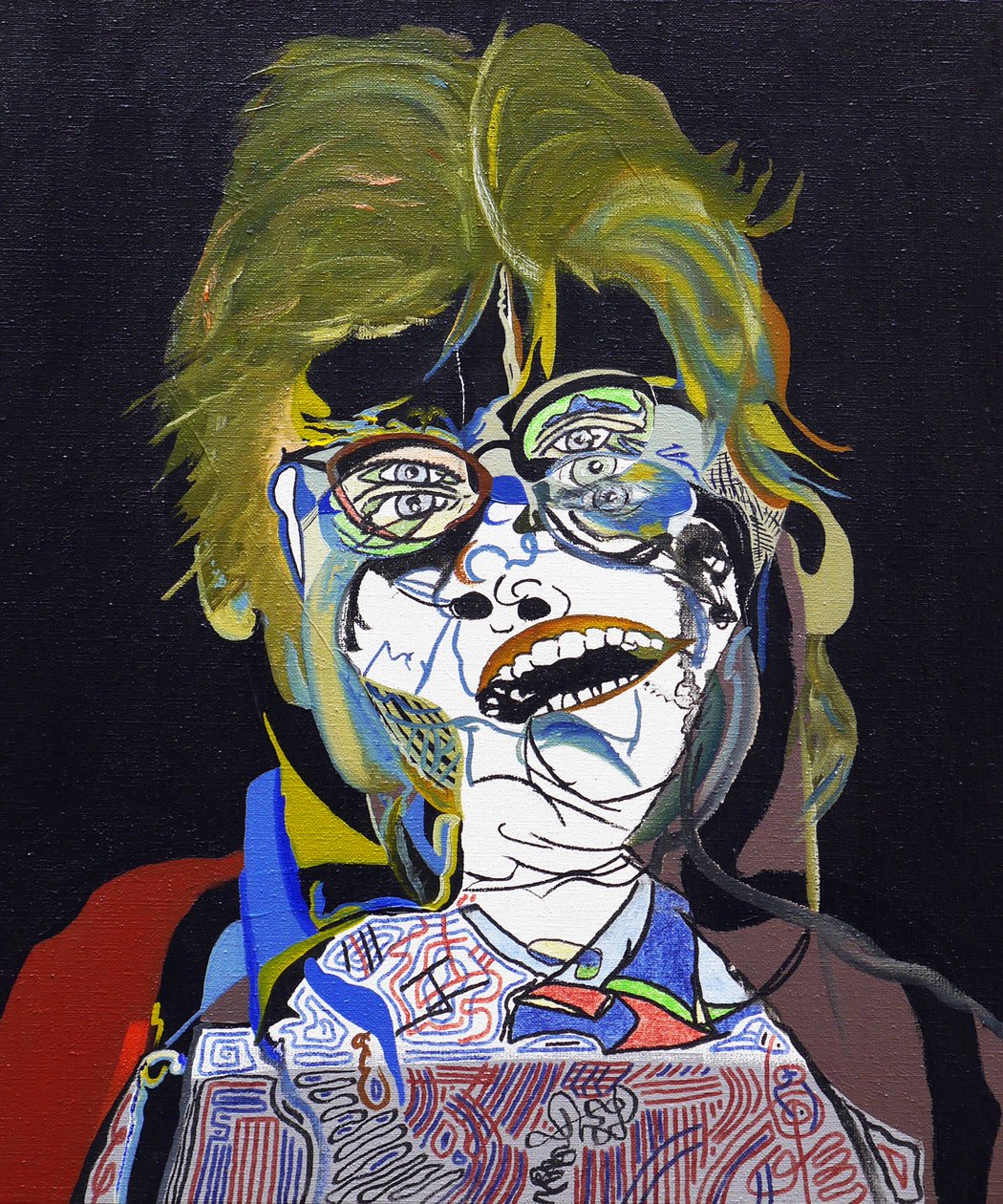 50 store forfattere i historien: Stephen King, 2015 (olie og akryl på lærred) af Benoit Erwann Boucherot