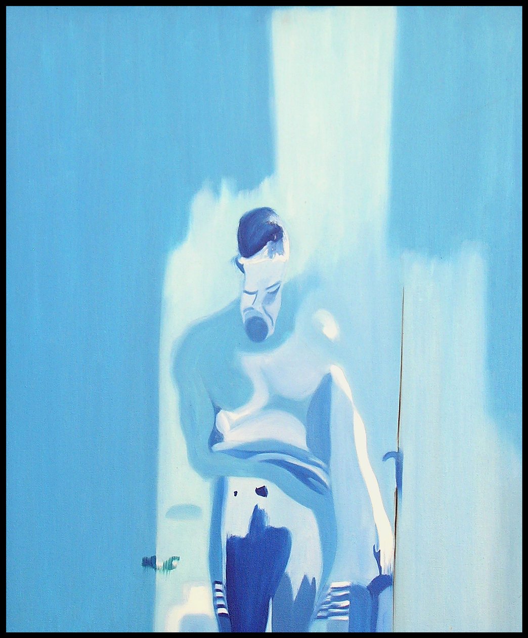 Homme idéal en contrejour sur surxposé, 2000 (olie på lærred) af Benoit Erwann Boucherot
