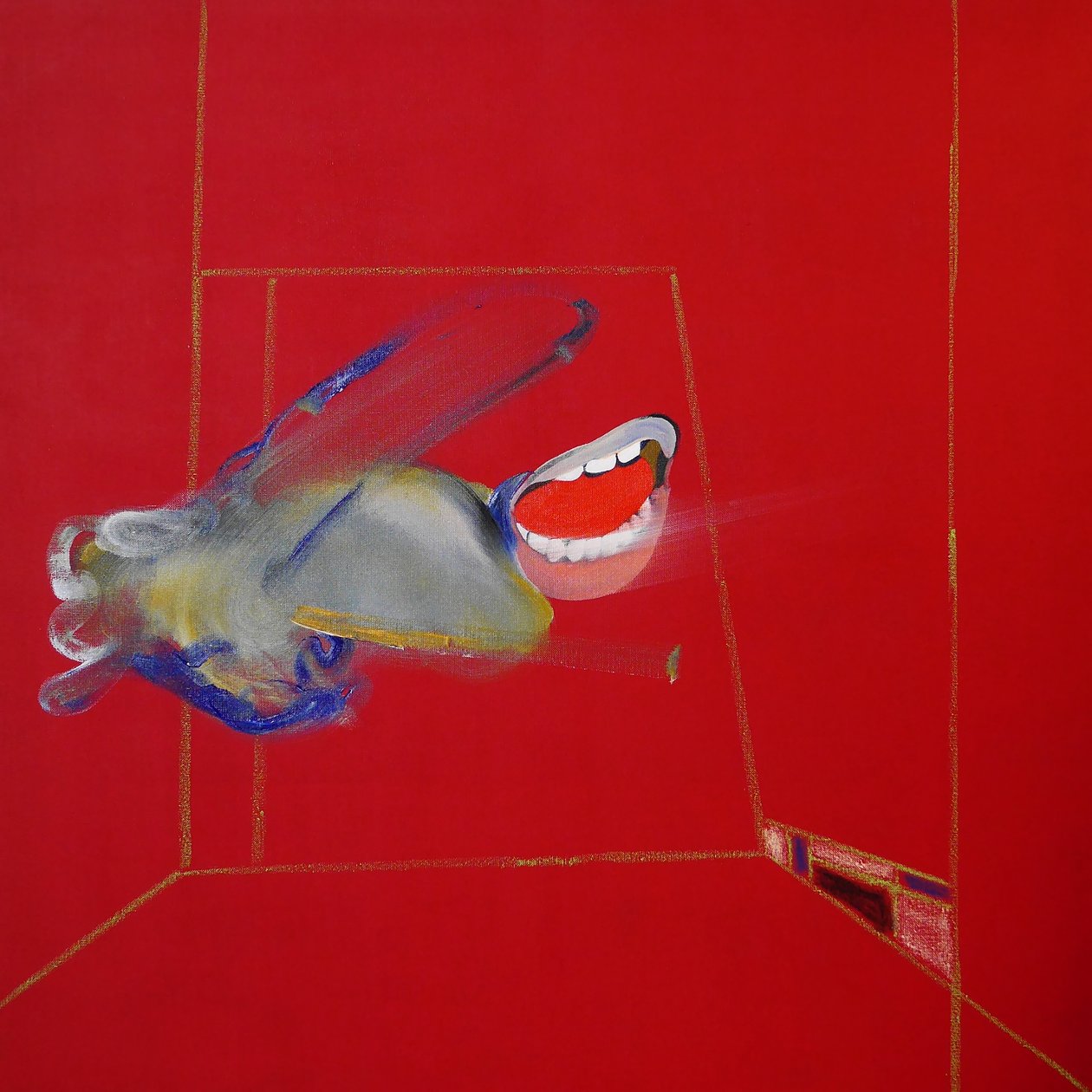 La colère, panel 1, 2016 (olie og akryl på lærred) af Benoit Erwann Boucherot