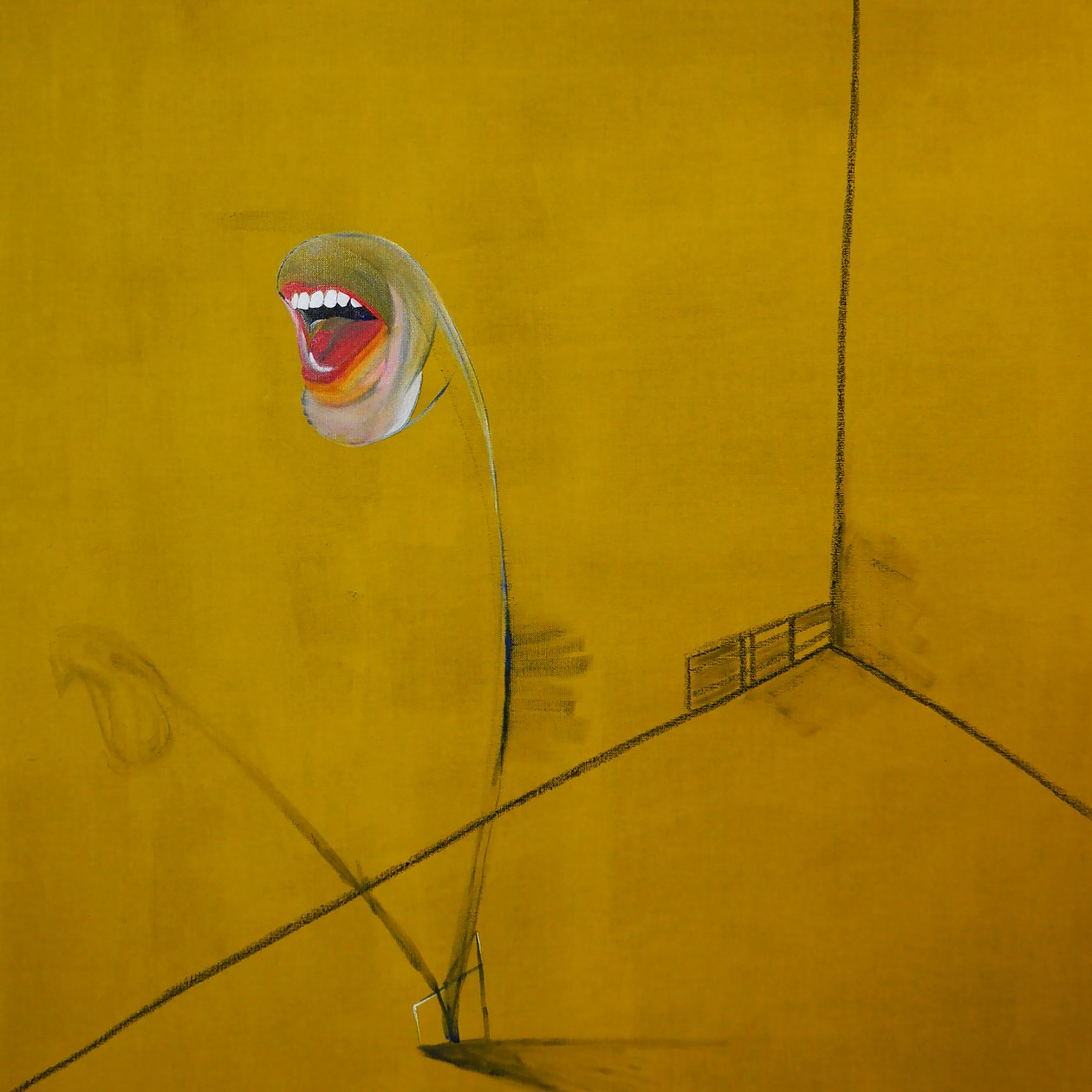 La colère, panel 2, 2016 (olie og akryl på lærred) af Benoit Erwann Boucherot