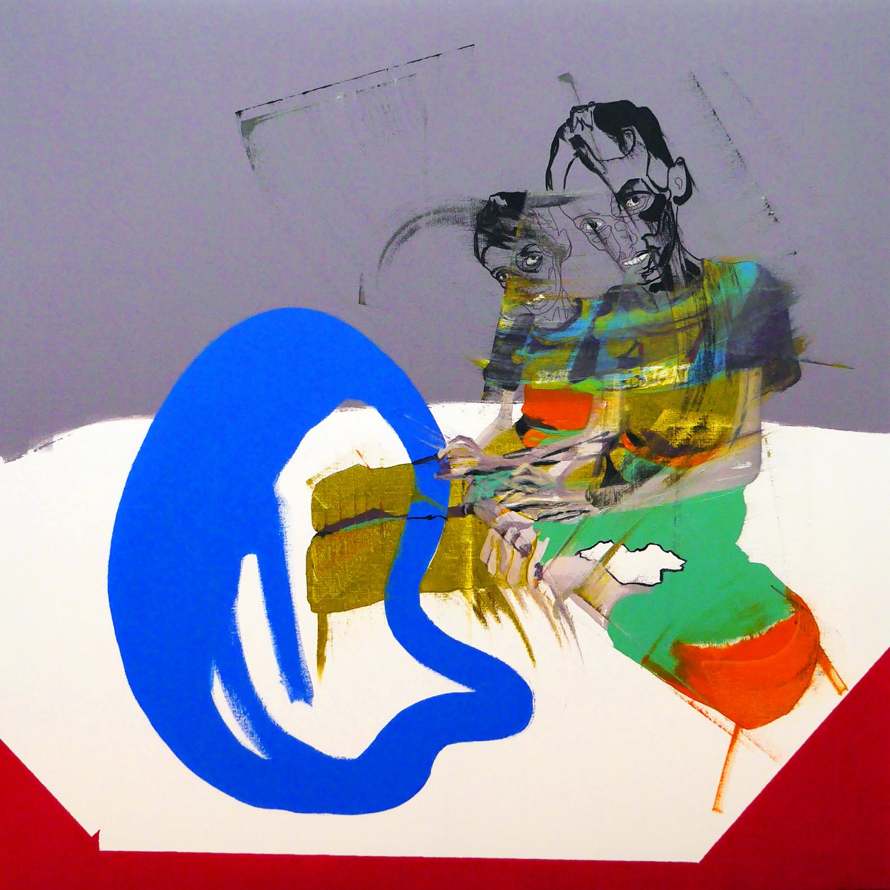 La honte, 2017 (olie og akryl på lærred) af Benoit Erwann Boucherot