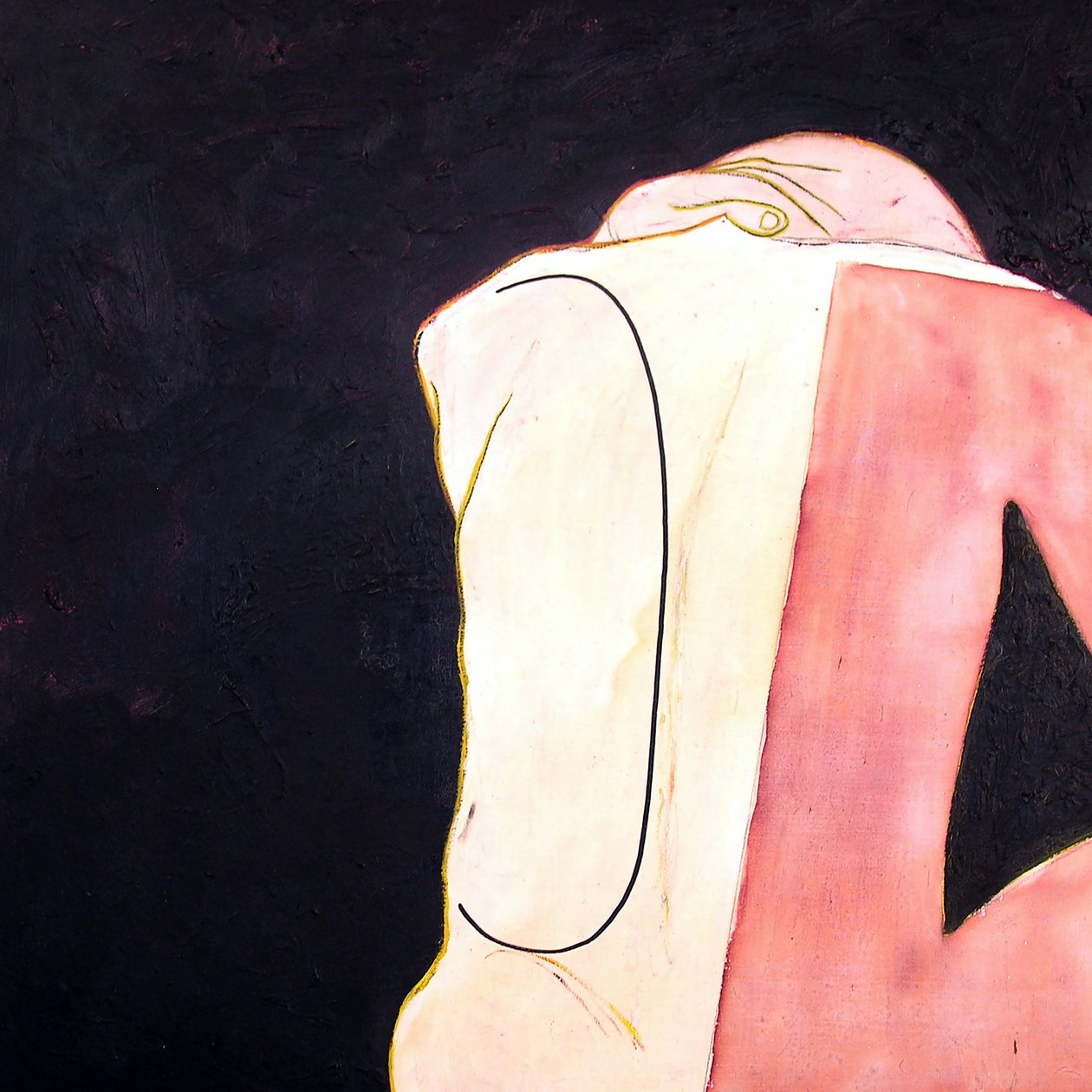 Nu de dos, Goa, 2000 (olie og akryl på træ) af Benoit Erwann Boucherot