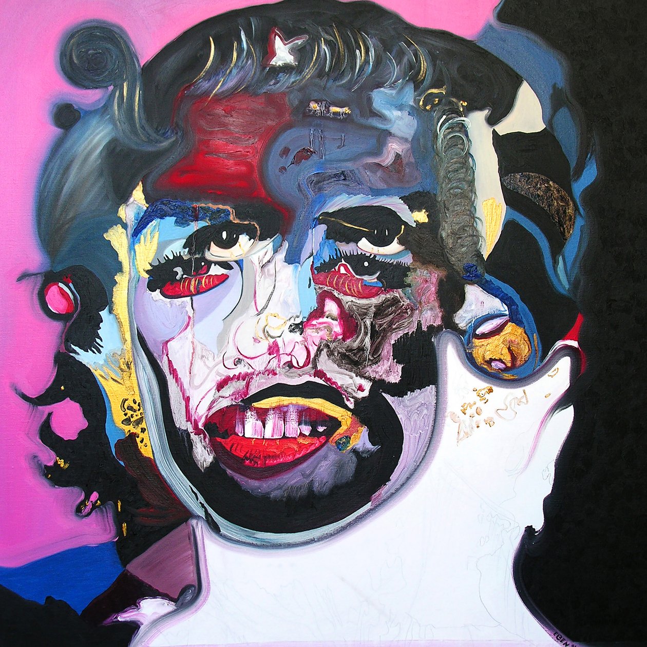 Surportræt : Marilyn Monroe  Che Guevara, 2003 (olie på lærred) af Benoit Erwann Boucherot