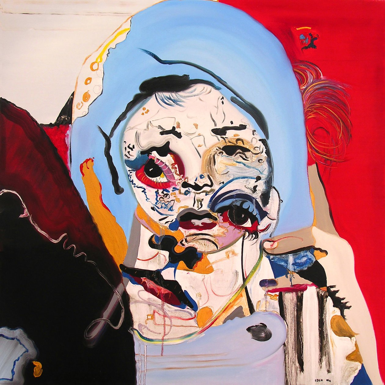 Surportræt: Marlène Dietrich  den lille pige, 2003 (olie på lærred) af Benoit Erwann Boucherot