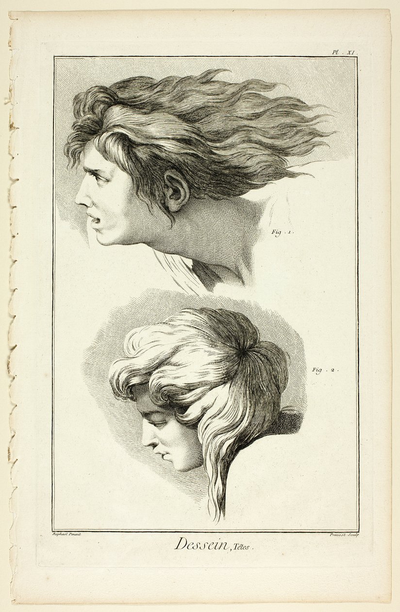 Design: Heads, fra Encyclopédie af Benoit Louis Prevost
