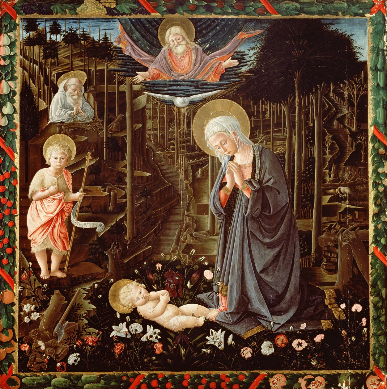 Madonna og barn, fra Magiernes Kapel af Benozzo di Lese di Sandro Gozzoli