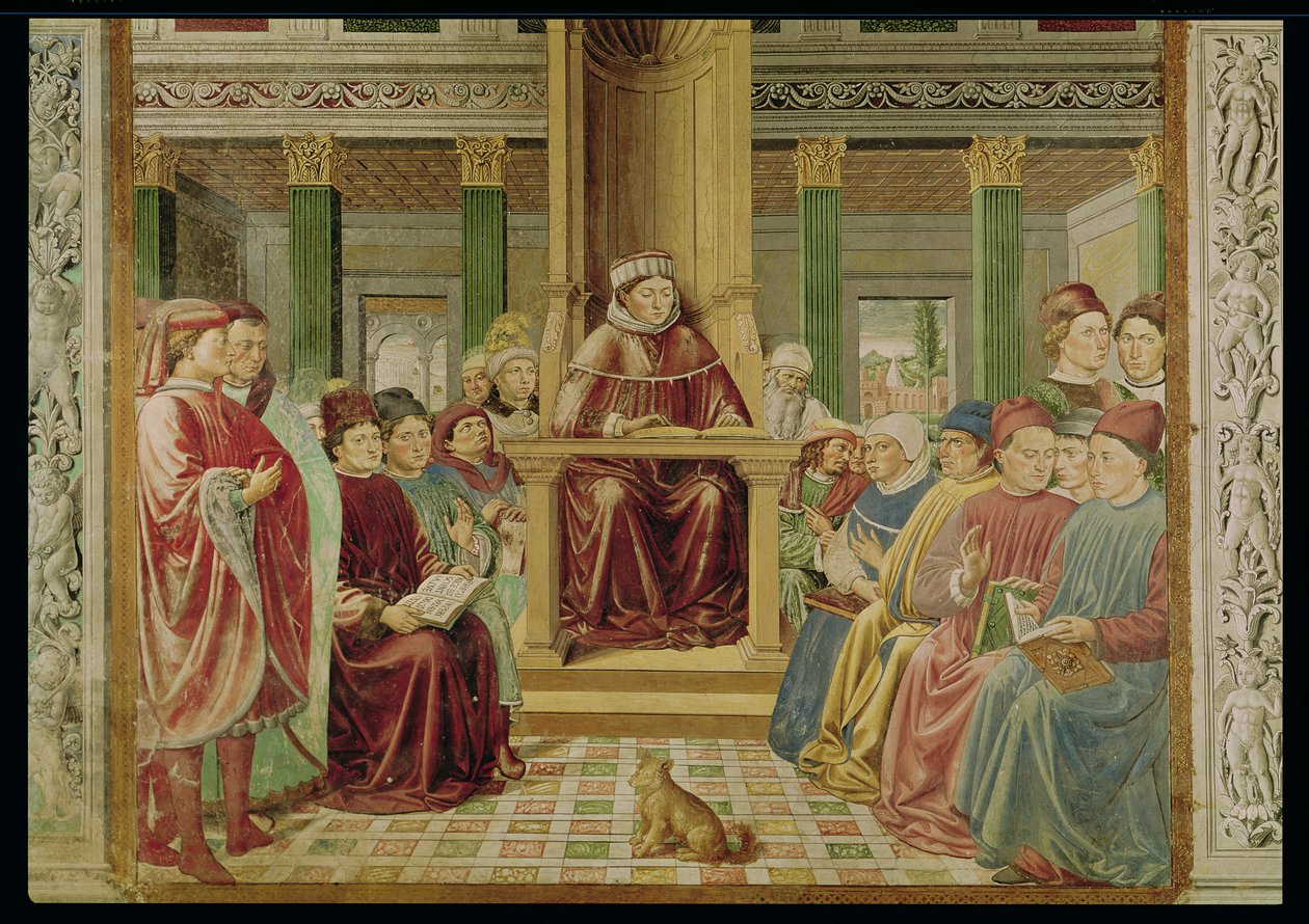 St. Augustine læser retorik og filosofi på Romskolen, 1464-65 af Benozzo di Lese di Sandro Gozzoli