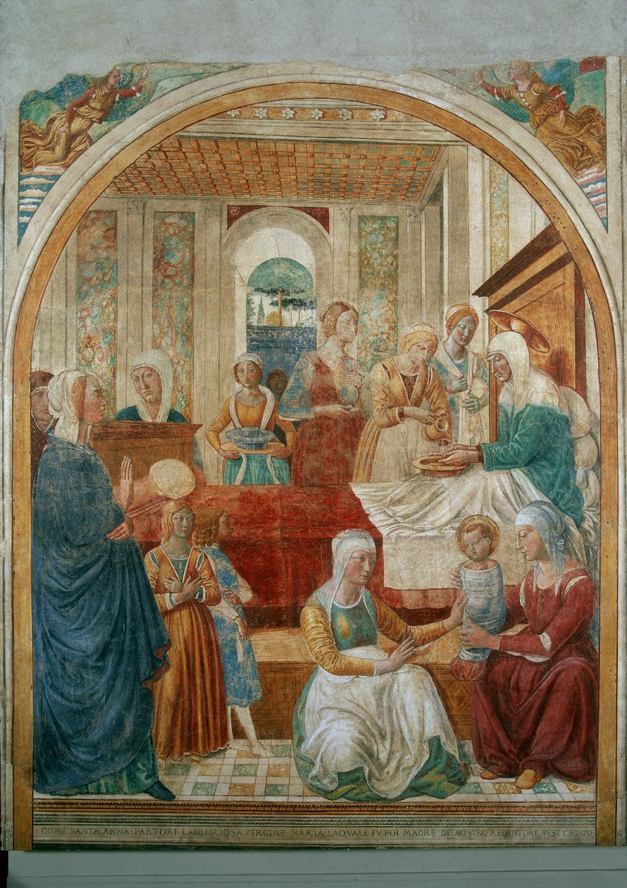 Jomfruens fødsel af Benozzo di Lese di Sandro Gozzoli