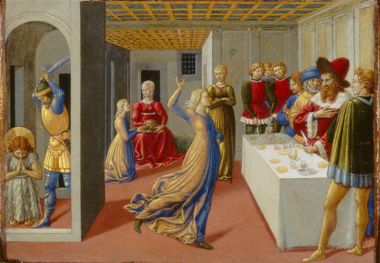 Herodes fest og halshugningen af Johannes Døberen, 1461-1462. af Benozzo Gozzoli