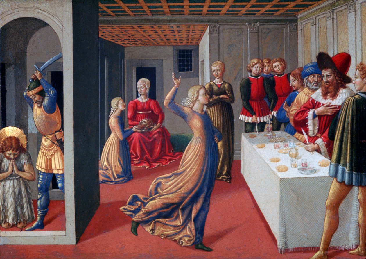 Herodes fest og halshugningen af Johannes Døberen, 1461-1462 af Benozzo Gozzoli