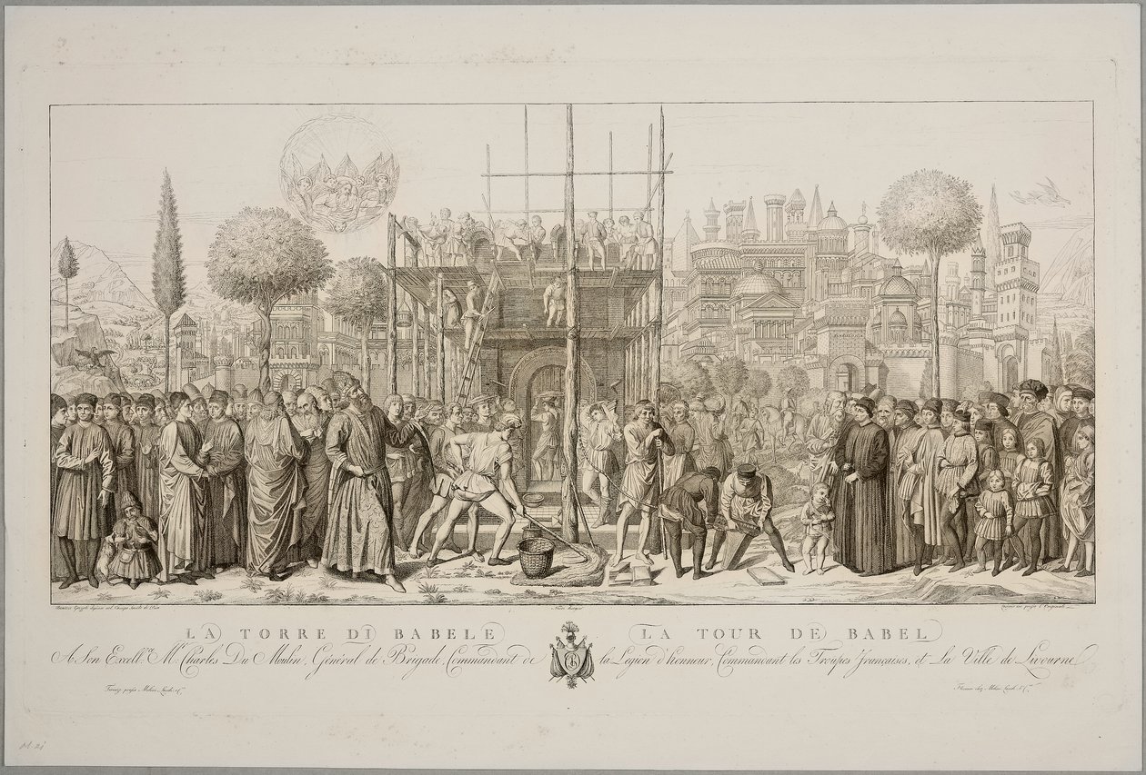 Babelstårnet af Benozzo di Lese di Sandro (and followers) Gozzoli