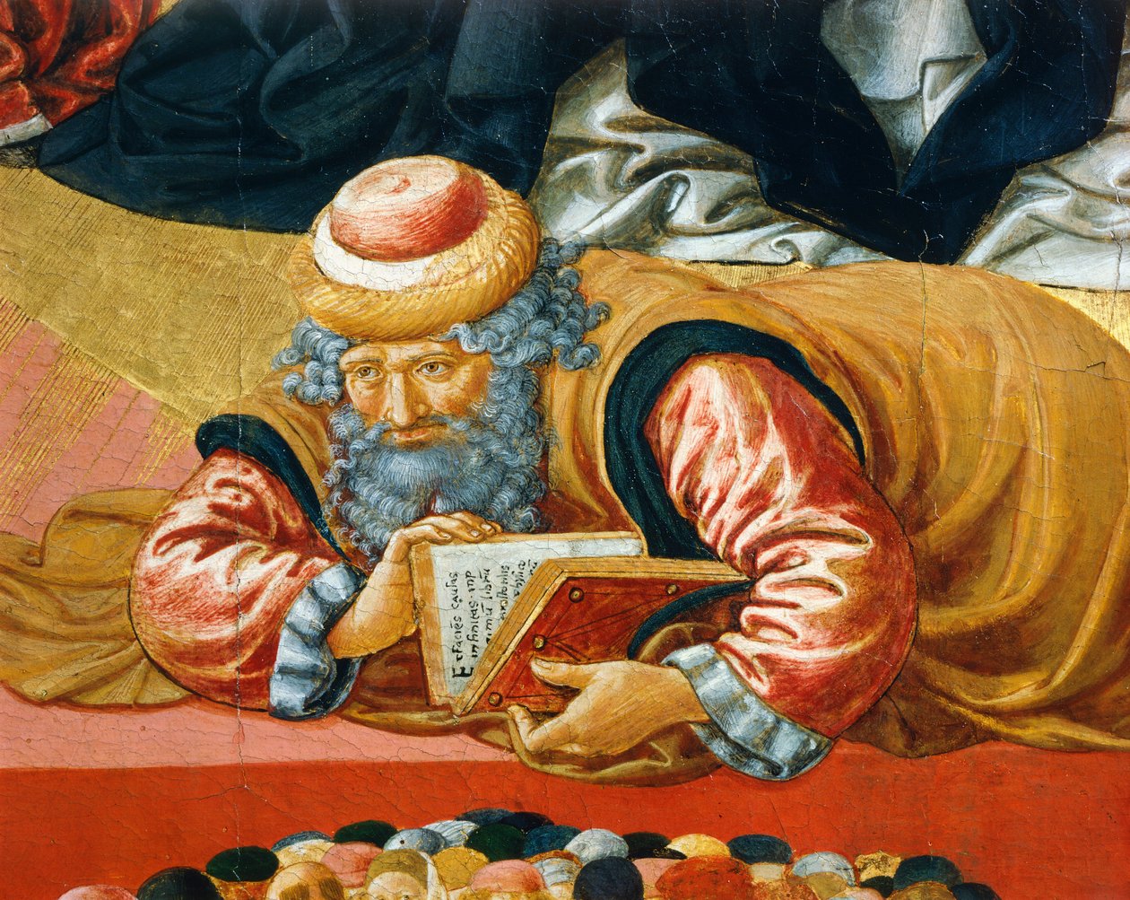 Arabisk filosof Averroes, detalje fra Triumph of St Thomas Aquinas af Benozzo di Lese di Sandro Gozzoli