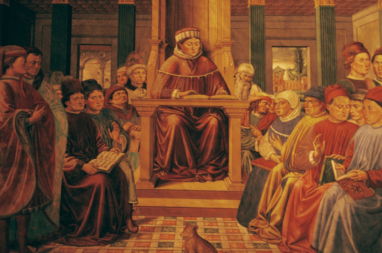 Augustin underviste i retorik i Rom af Benozzo di Lese di Sandro Gozzoli