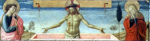 Kristus er opstået fra graven (panel) (detalje af 78957) af Benozzo di Lese di Sandro Gozzoli