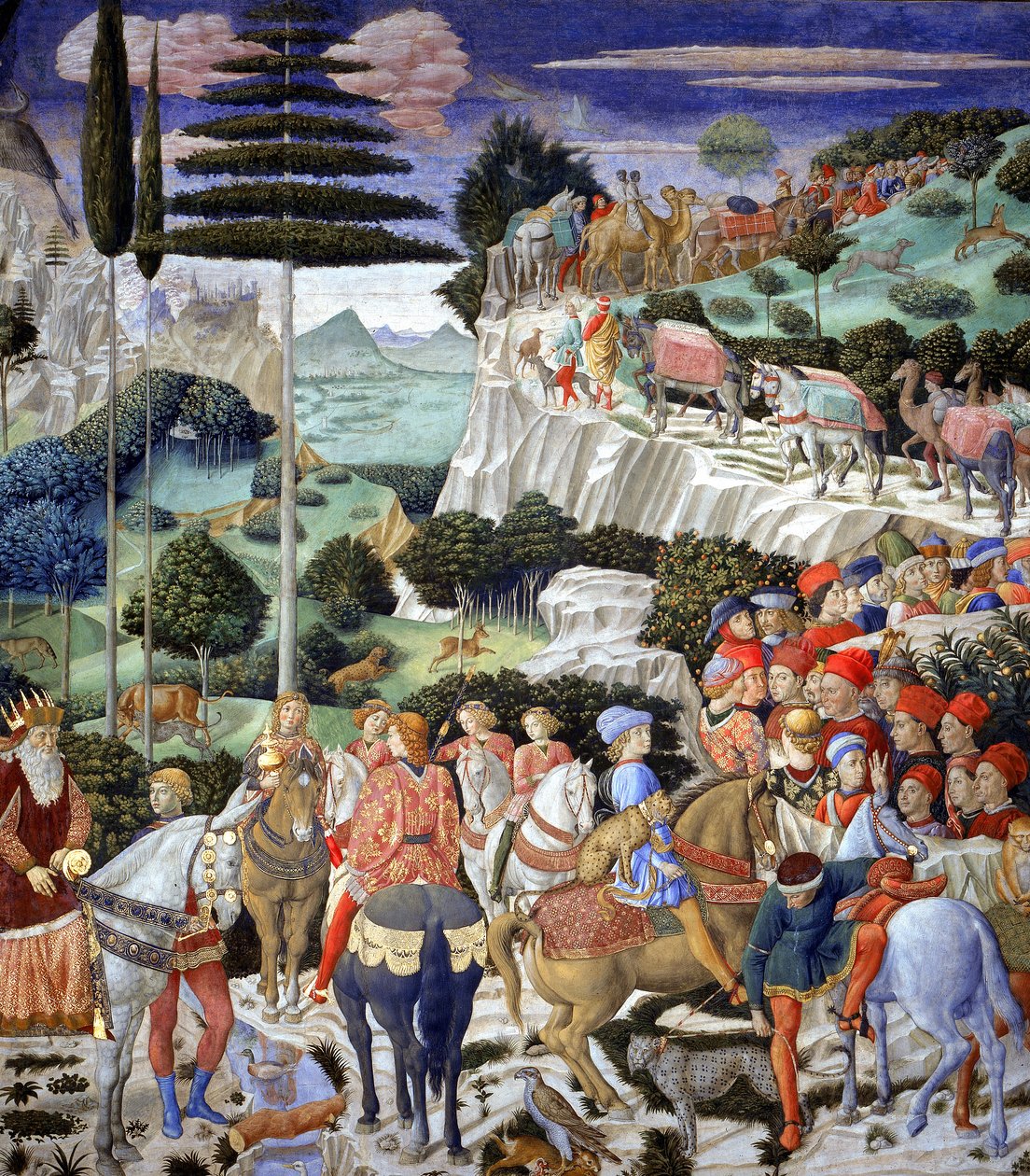 Procession af den ældste konge, 1459-60 af Benozzo di Lese di Sandro Gozzoli