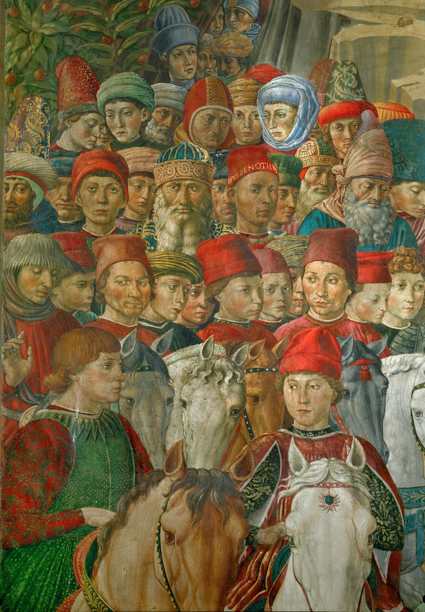 De hellige tre kongers tilbedelse (freskomaleri) af Benozzo di Lese di Sandro Gozzoli