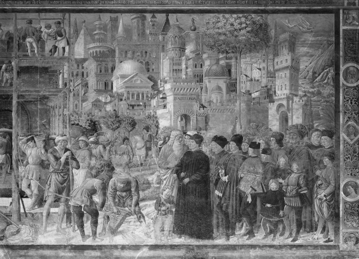 Babelstårnet af Benozzo di Lese di Sandro Gozzoli