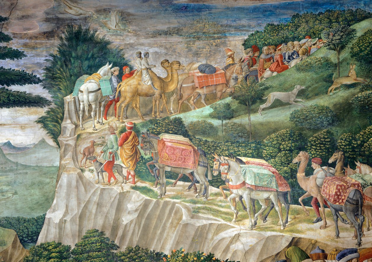 Magiernes kavalkade af Benozzo di Lese di Sandro Gozzoli