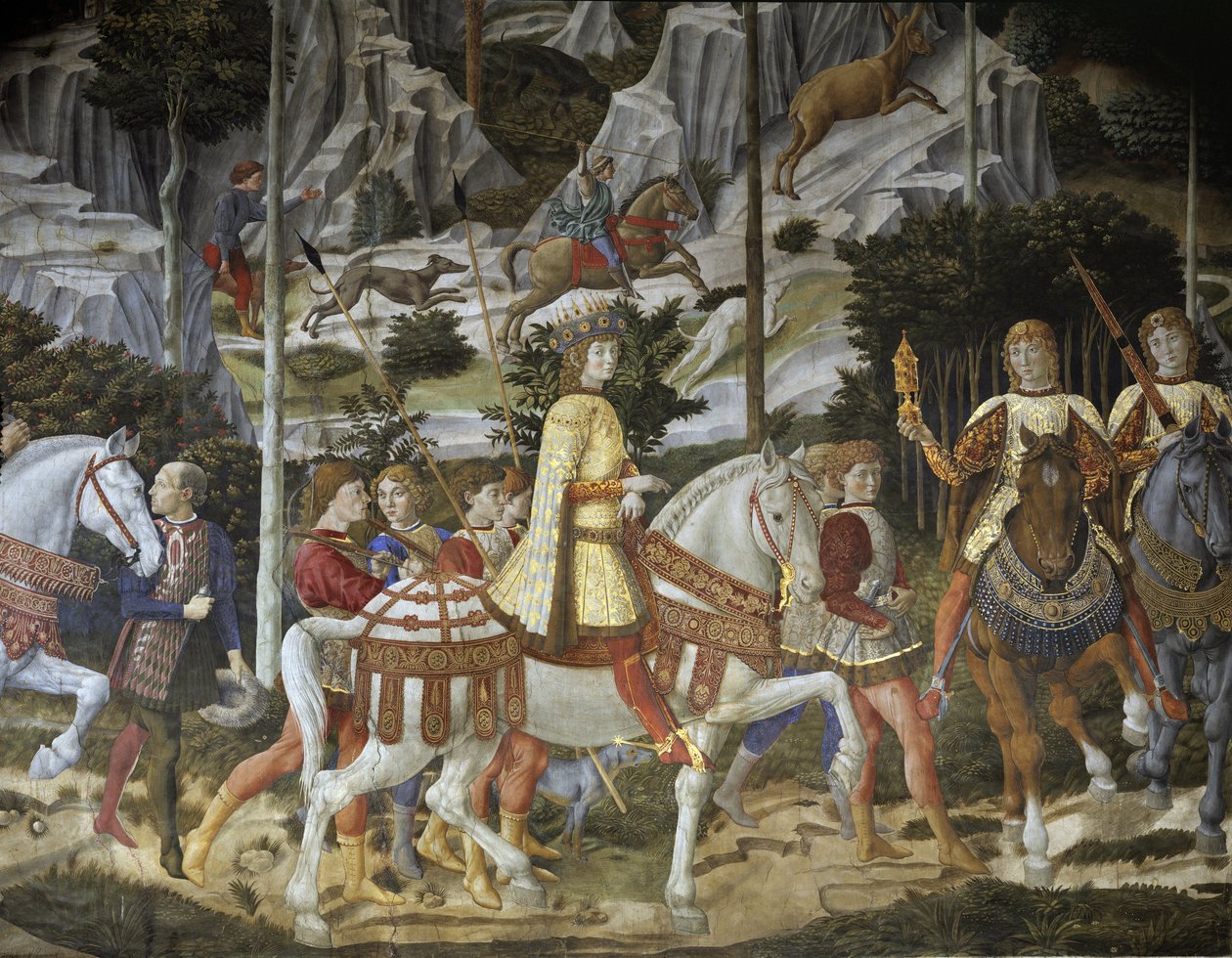 Magiernes kavalkade, detalje af Benozzo di Lese di Sandro Gozzoli