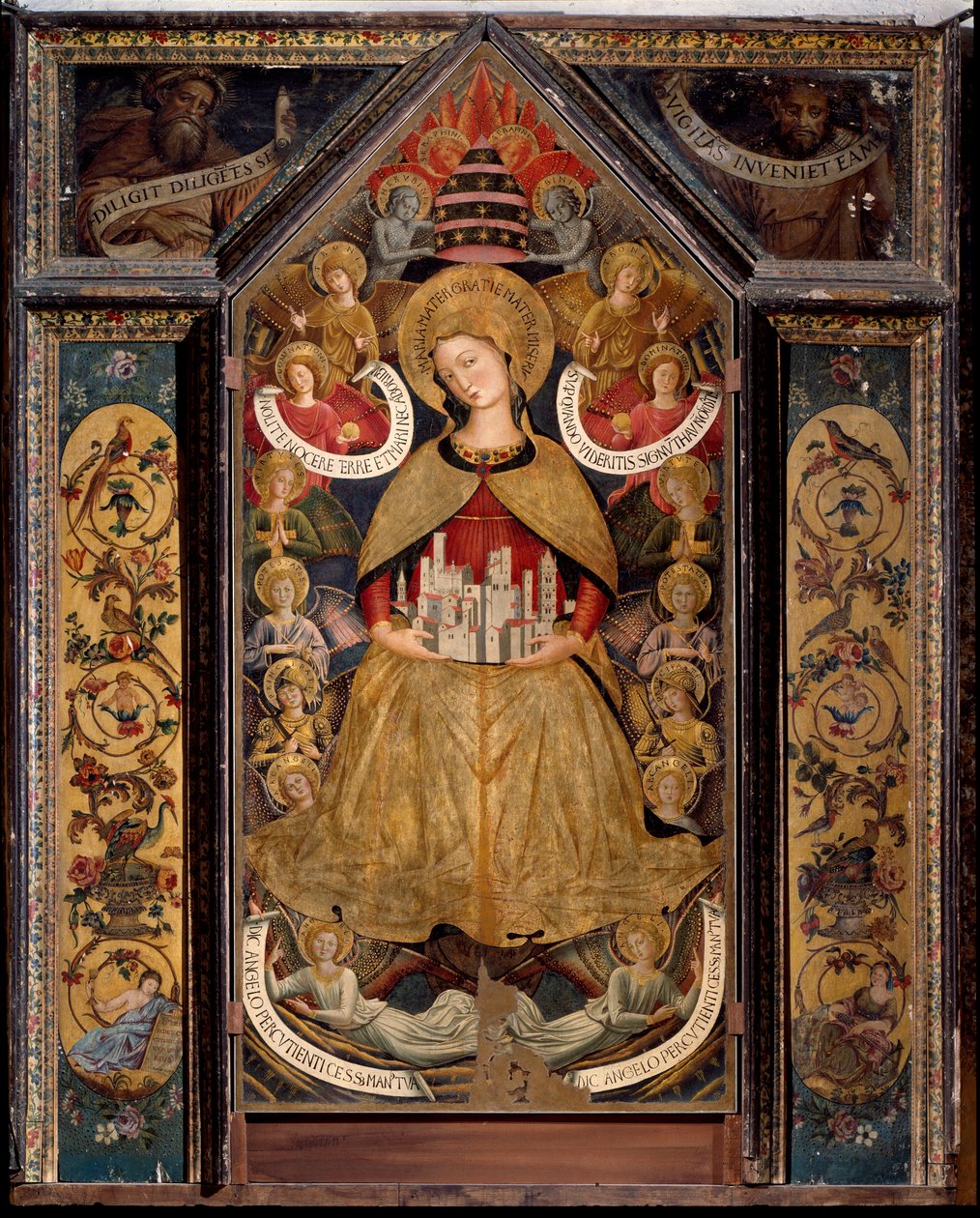 Englenes jomfru (olie på panel af Benozzo di Lese di Sandro Gozzoli