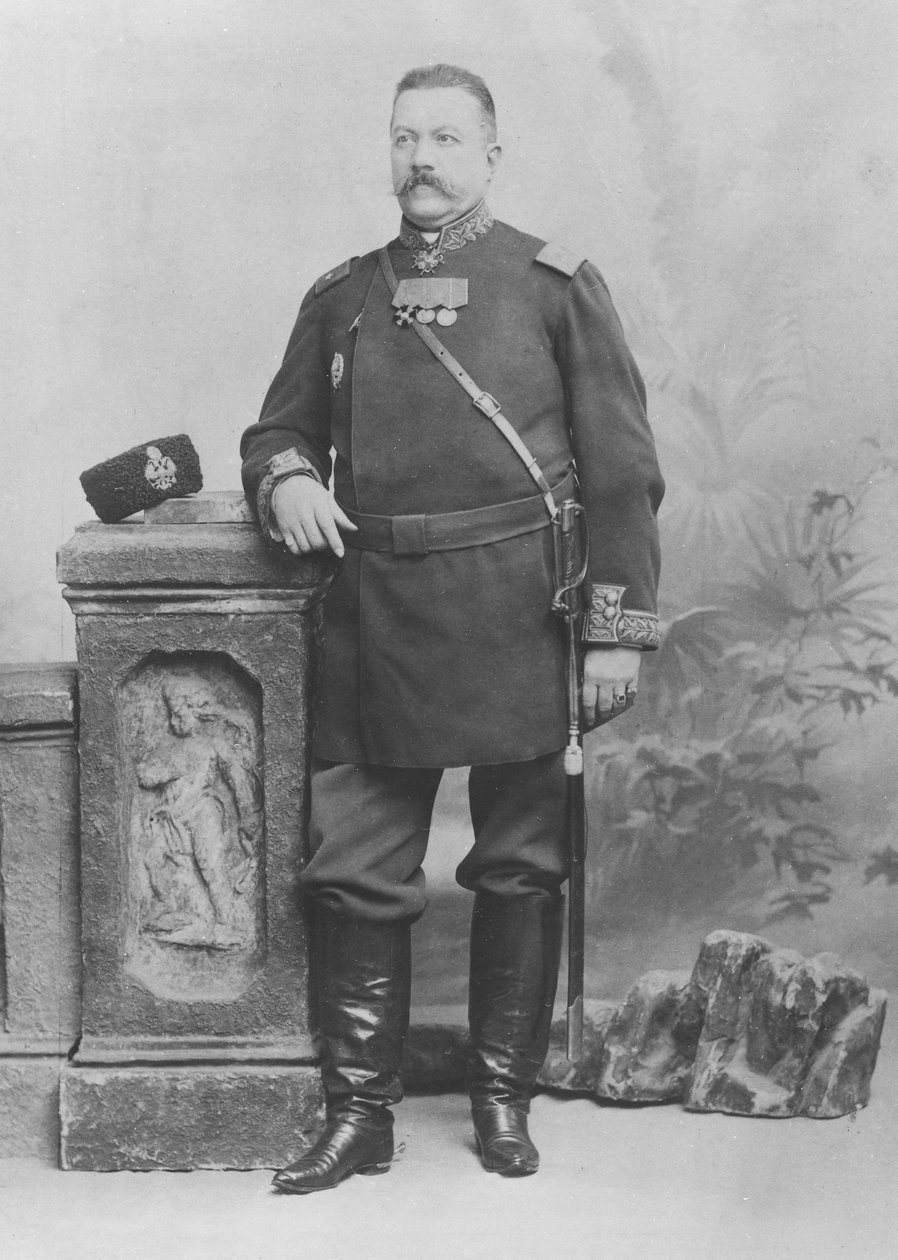 Portræt af general E. Alex de Pogojeff af Benque Studio