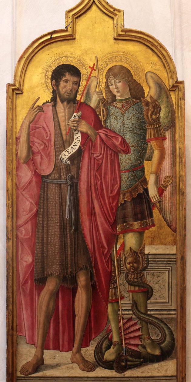 Sankt Johannes Døberen og Sankt Michael af Benvenuto di Giovanni