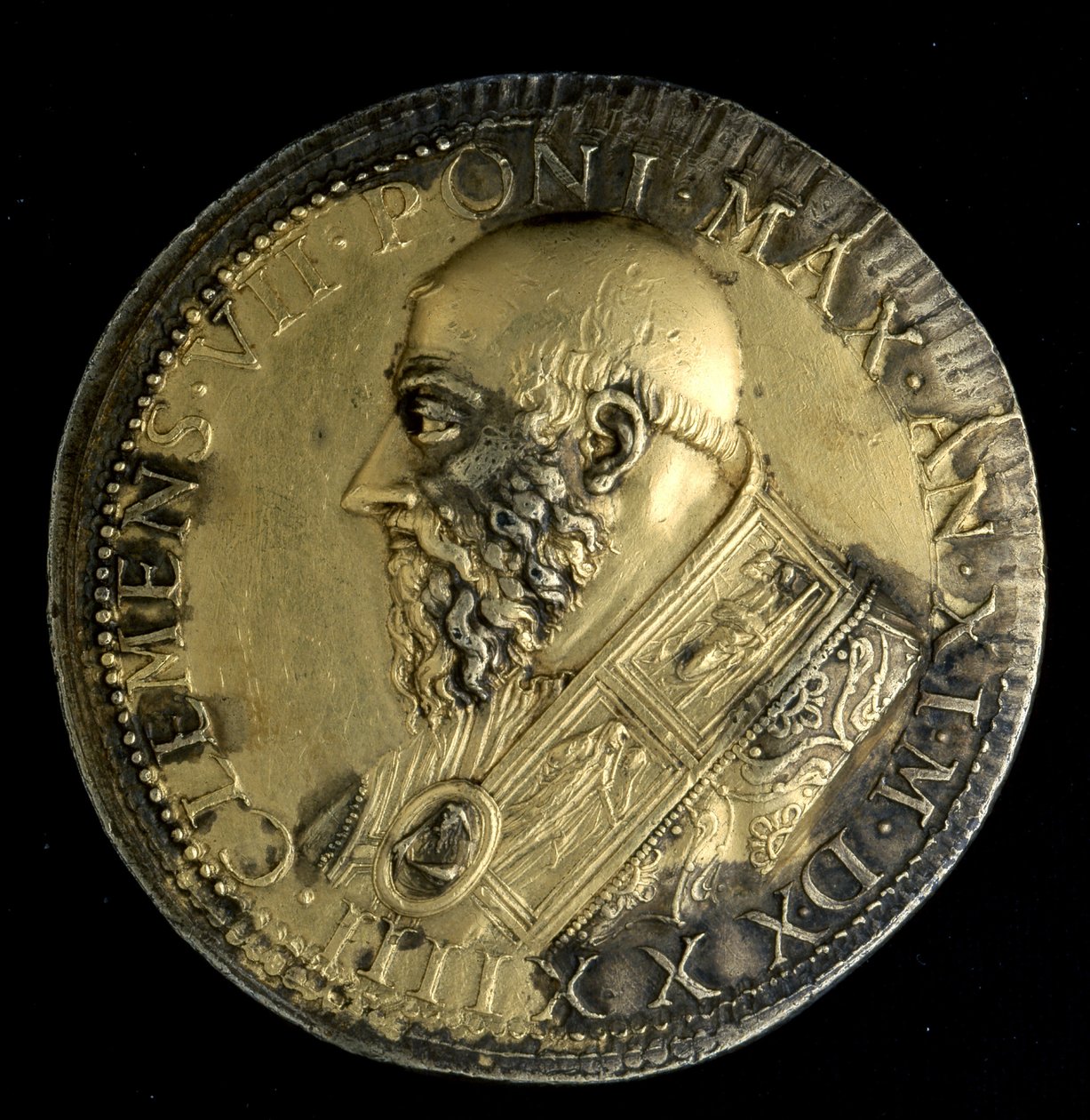 Medaillon med portrættet af paven Clément VII af Benvenuto Cellini