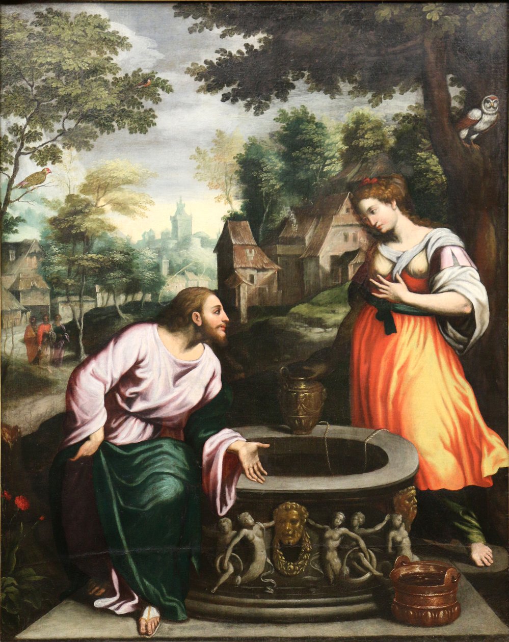 Jesus og den samaritanske kvinde. af Benvenuto Tisi