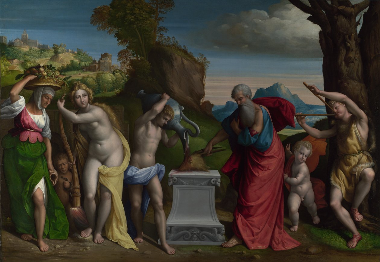 Et hedensk offer, 1526 af Benvenuto Tisi da Garofalo