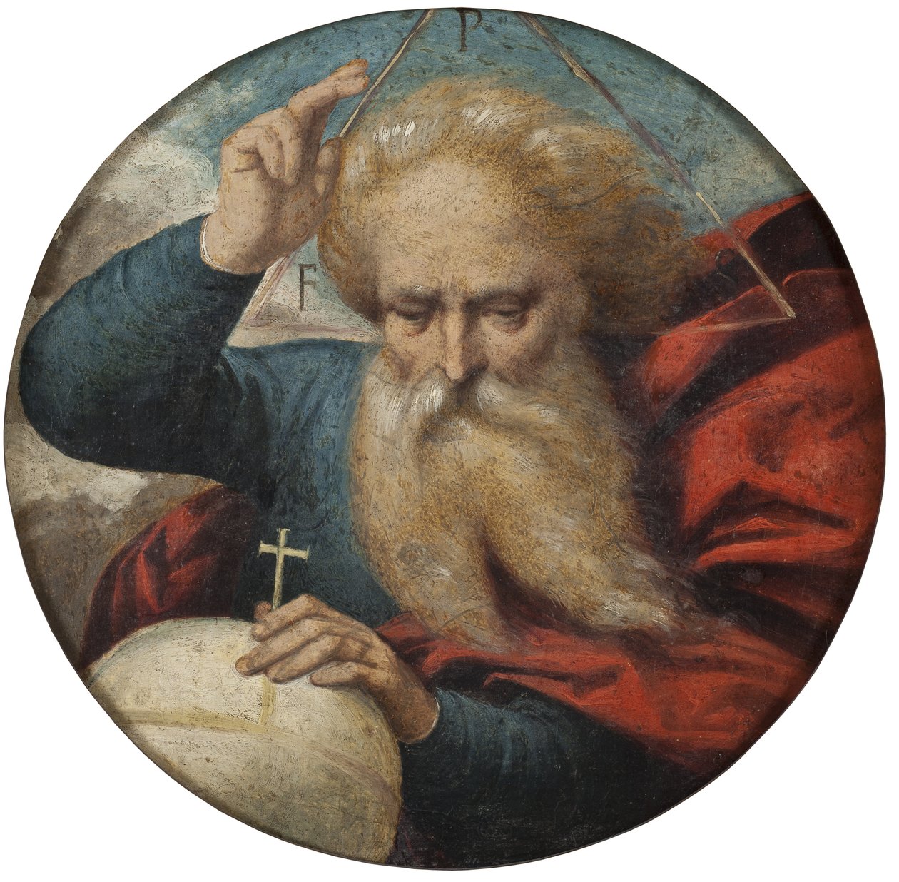 Dieu benit la terre - Gud velsigner jorden, af Garofalo, Benvenuto Tisi da (1481-1559). Olie på træ. Mål: D 34 cm. Nationalmuseum Stockholm af Benvenuto Tisi da Garofalo