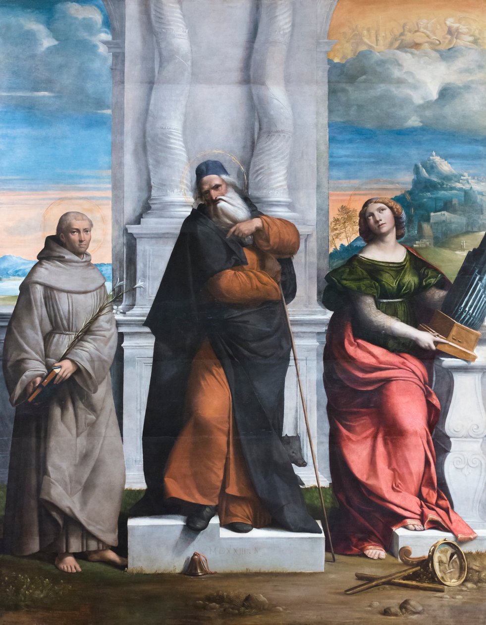 Sankt Antonius abbed, Anthony af Sicilien og Cecily af Benvenuto Tisi da Garofalo