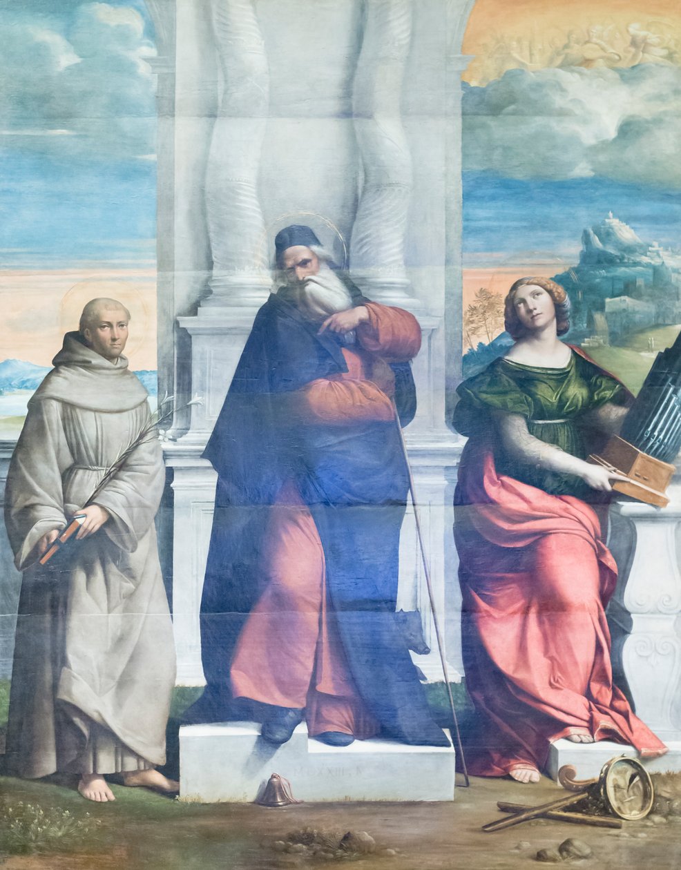 Sankt Antonius abbed, Anthony af Sicilien og Cecily af Benvenuto Tisi da Garofalo