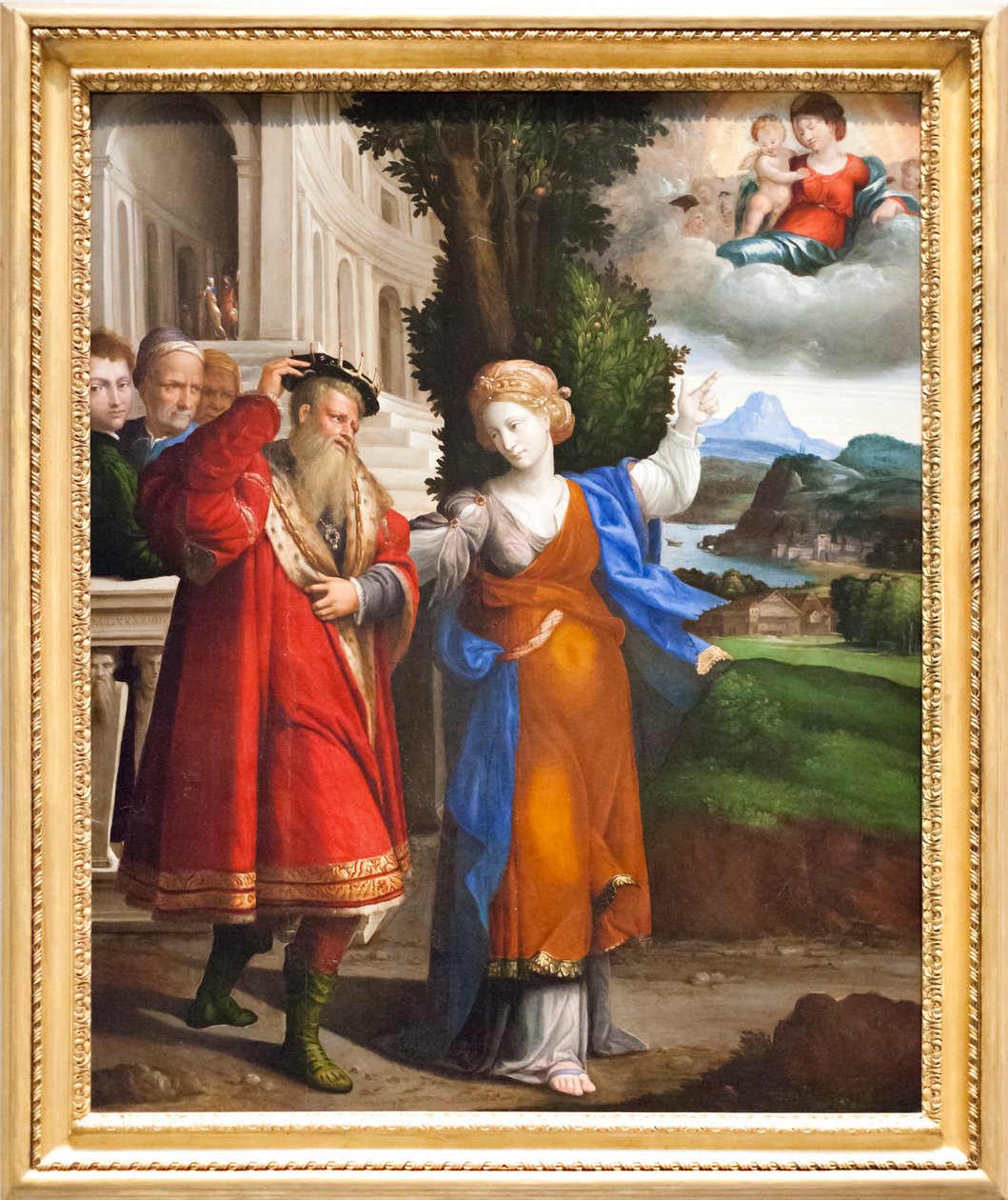 Jomfruens udseende til Augustus og Sibilla (olie på lærred) af Benvenuto Tisi da Garofalo