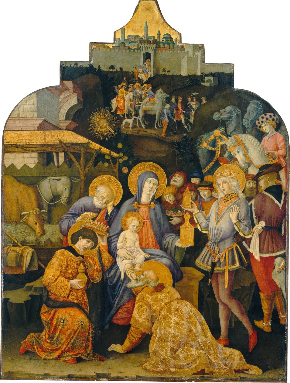 Magiernes tilbedelse, ca. 14701475. af Benvenuto di Giovanni