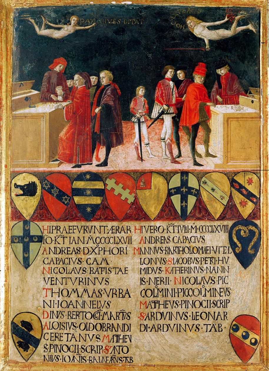Rådets finanser i tider med krig og fred, 1468 (for detaljer se 108196) af Benvenuto di Giovanni