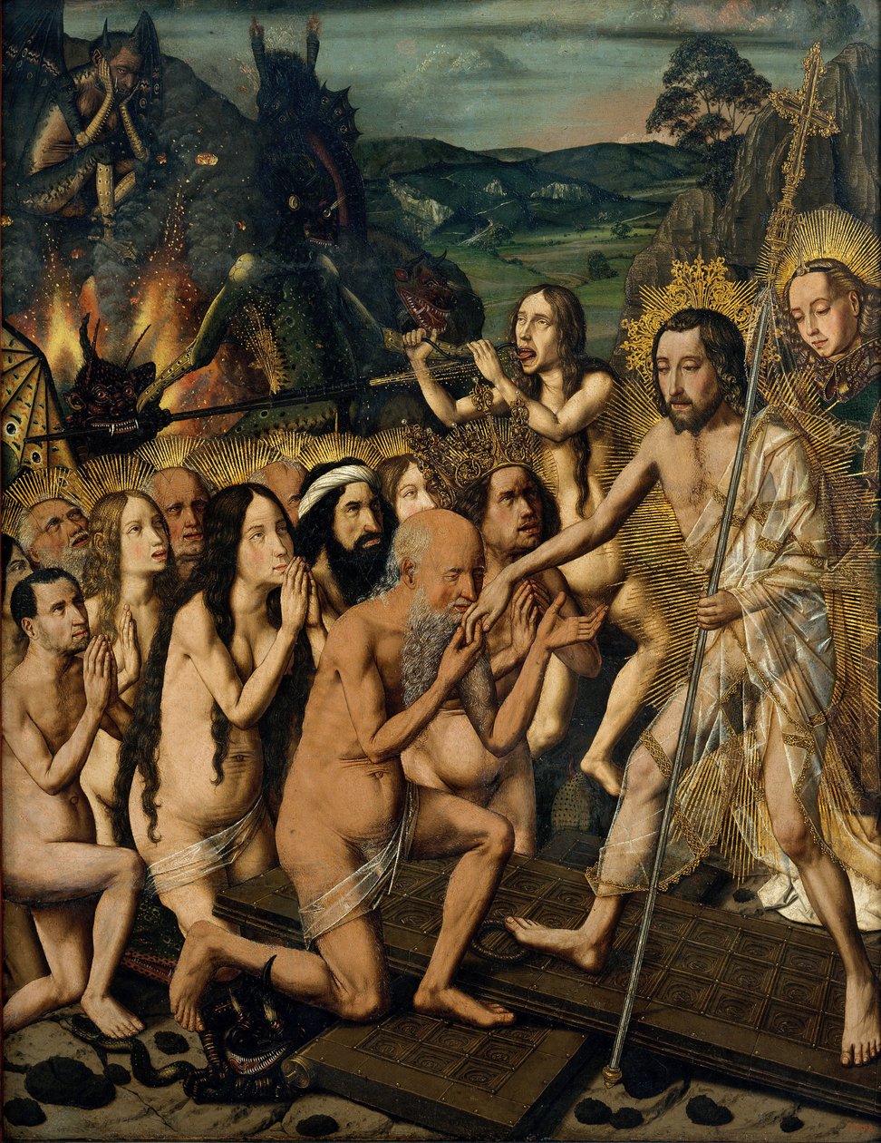 Kristi nedstigning til Limbo, ca. 1475 (olie på træ) af Bermejo