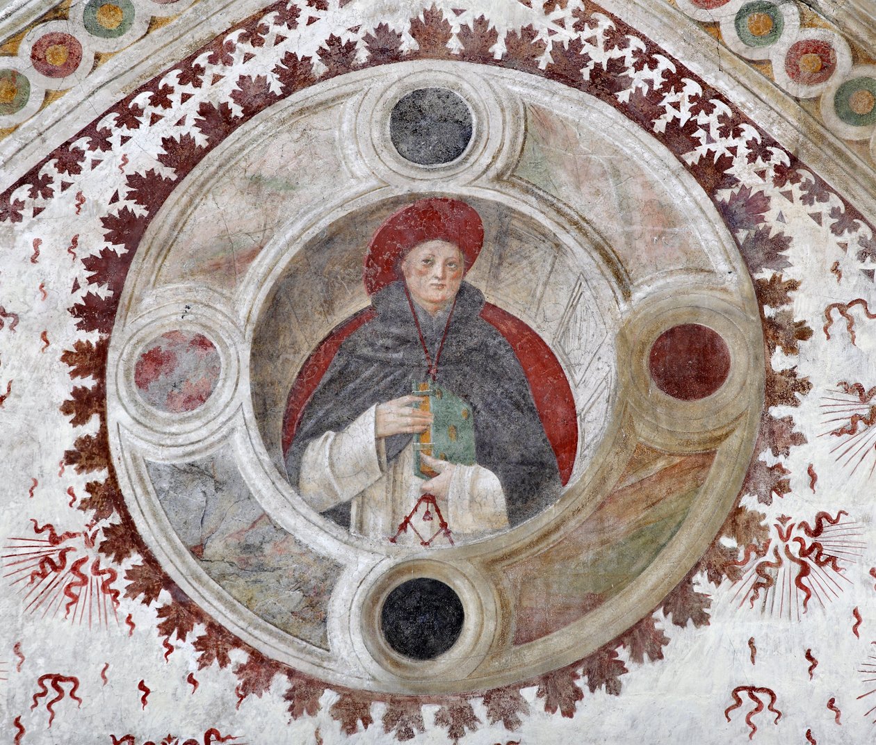 Repræsentation af en dominikansk kardinal (A Dominican Cardinal) Fresco af Bernardino Zenale og Bernardino Butinone af Bernadino and Zenale B.  Butinone