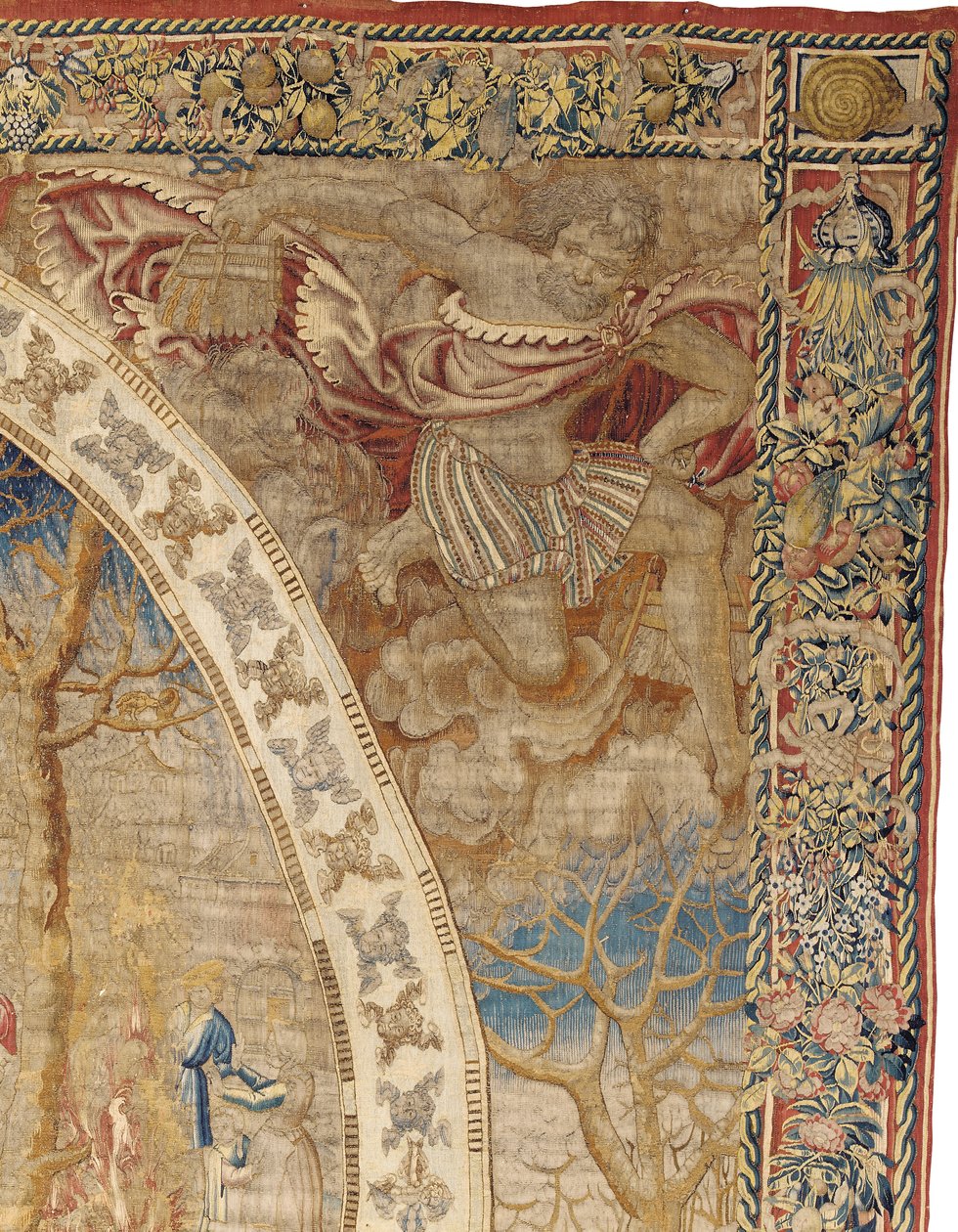 Bruxelles allegoriske gobelin, der afbilder december måned fra "Medaljonmånederne", ca. 1525 af Bernard van Orley