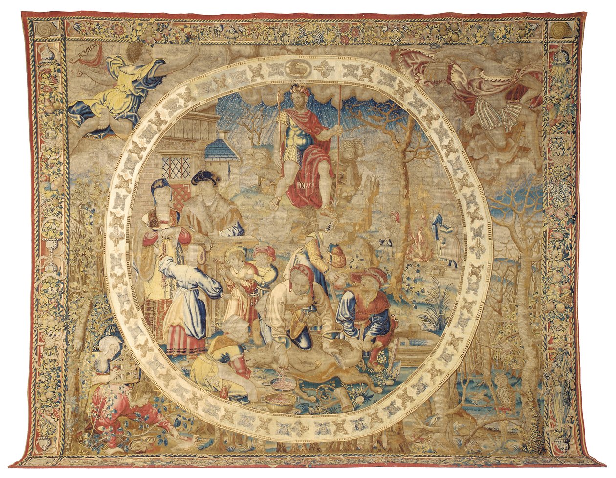 Bruxelles allegoriske gobelin, der afbilder december måned fra "Medaljonmånederne", ca. 1525 af Bernard van Orley