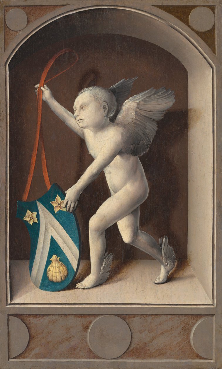 Putto med våben fra Jacques Coëne [omvendt], ca. 1513. af Bernaert van Orley