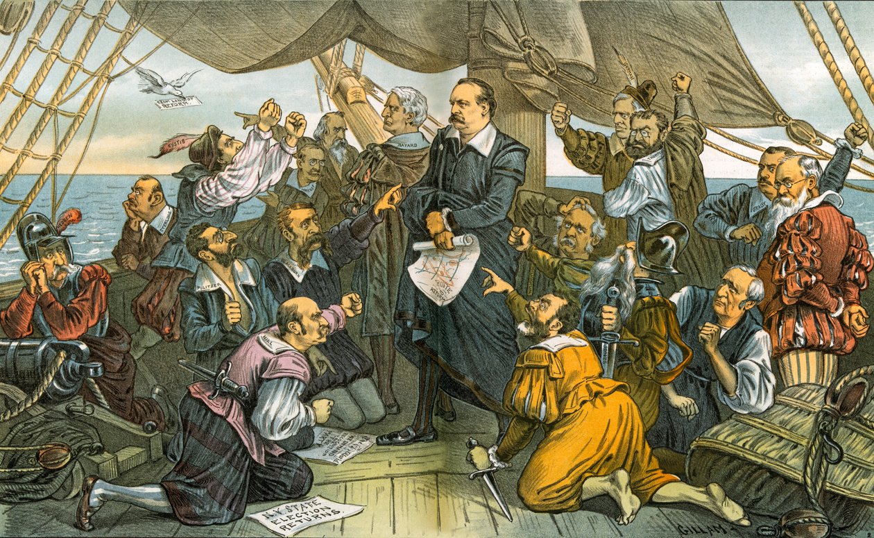 Columbus Cleveland og hans mytteri besætning - Dette skib skal ikke vende tilbage! 1885 af Bernard Gillam