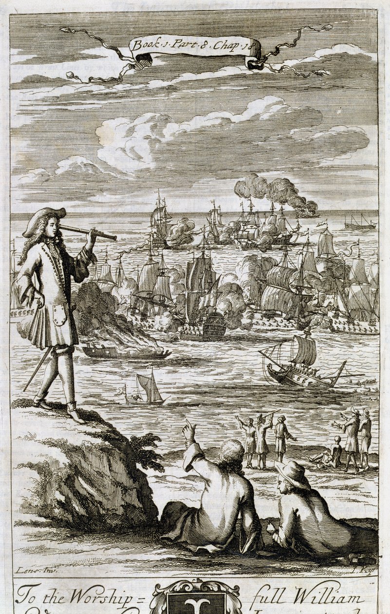 At se et havslag gennem et teleskop, illustration fra bog 1, del 8, kapitel 18 af 