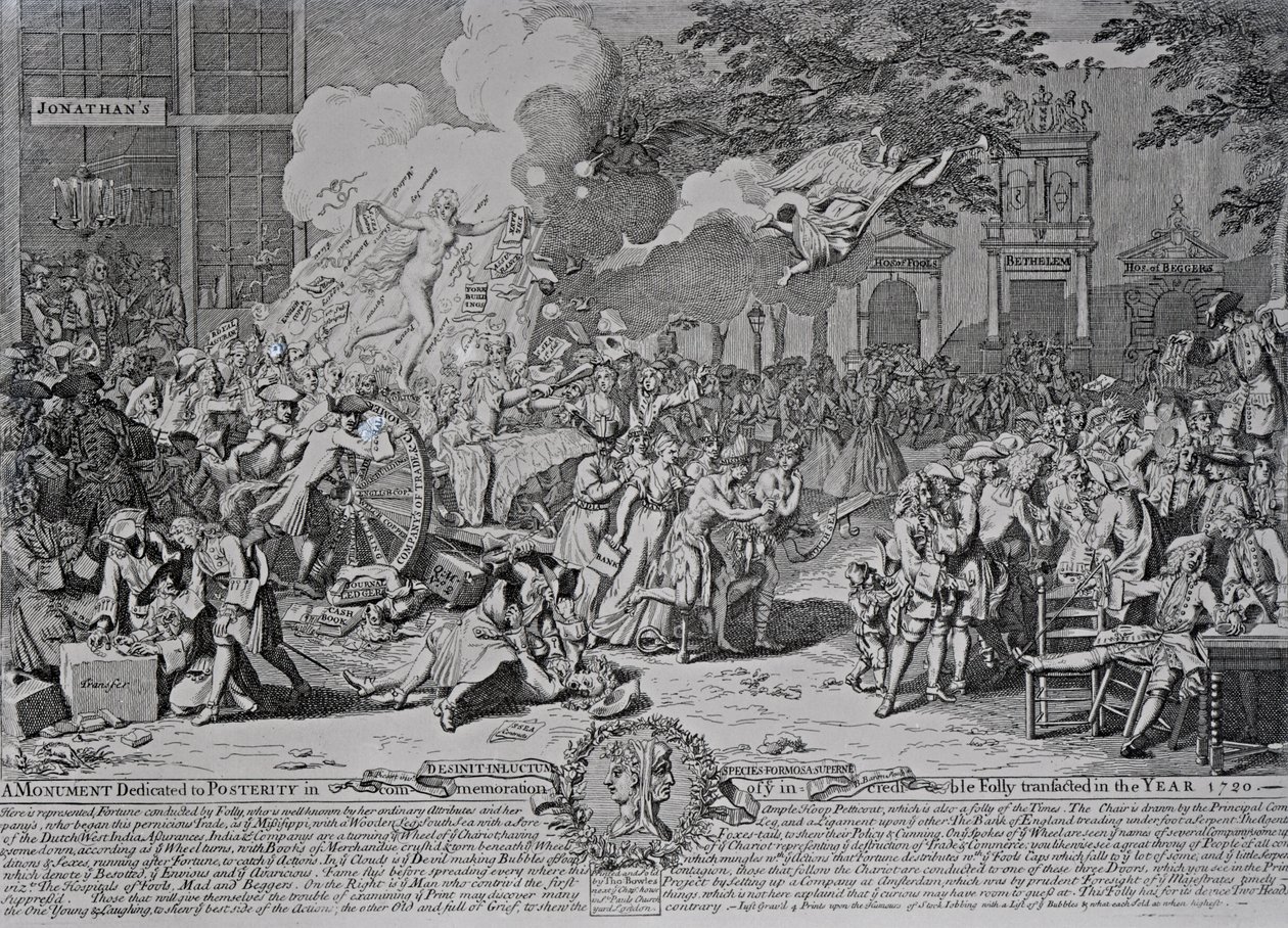 Et monument dedikeret til eftertiden, 1720 af Bernard Picart