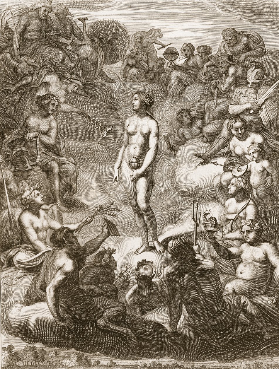 Pandoras æske, 1730 af Bernard Picart