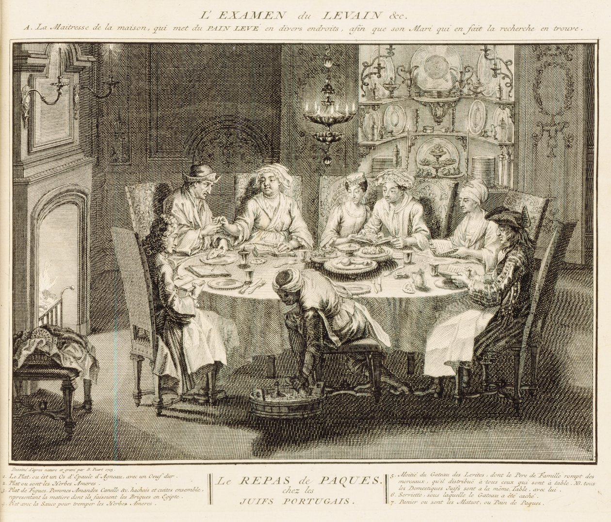 Portugisiske jøder fejrer påskefesten, illustration fra 