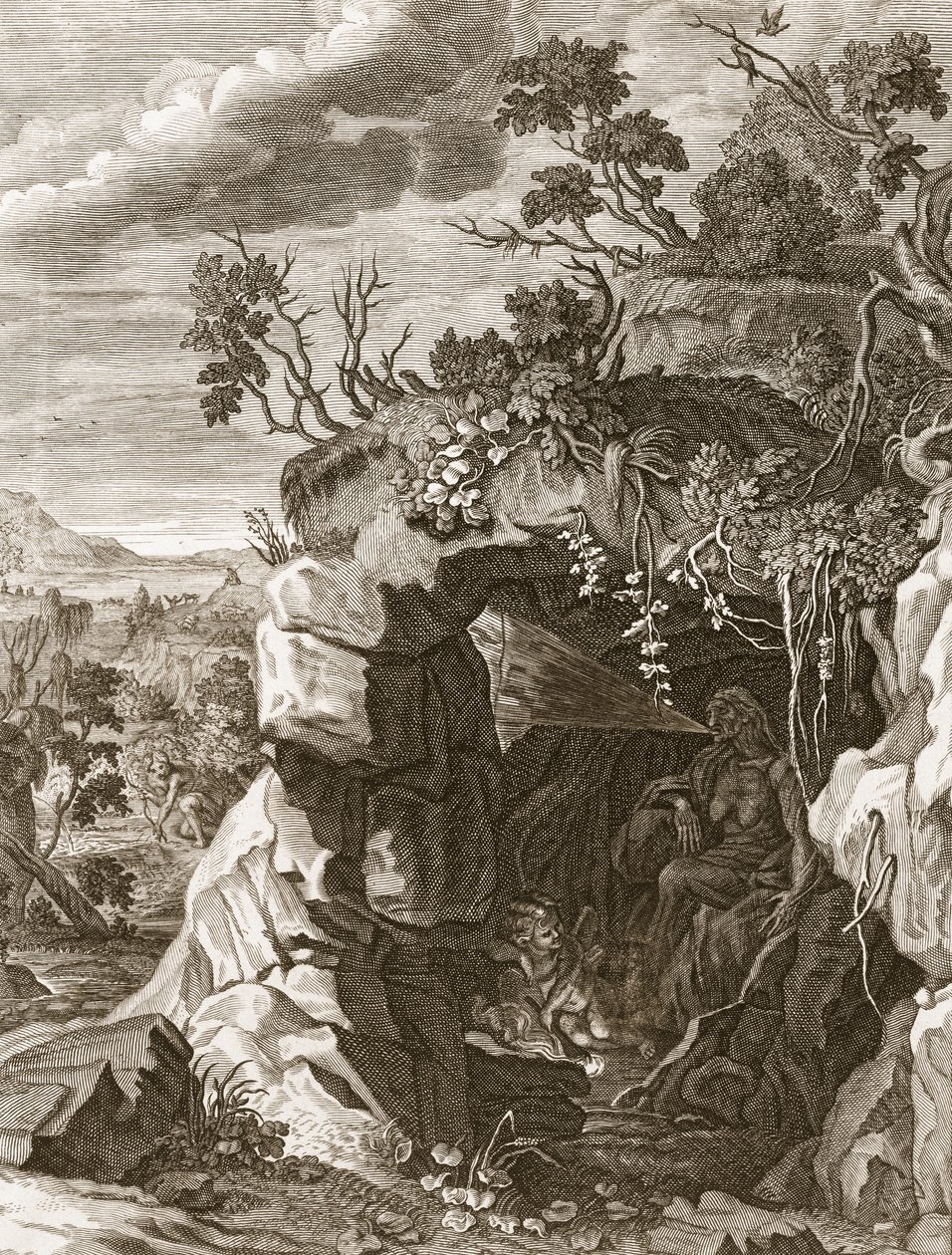 Nymfeekkoet ændrede sig til lyd, 1731 af Bernard Picart