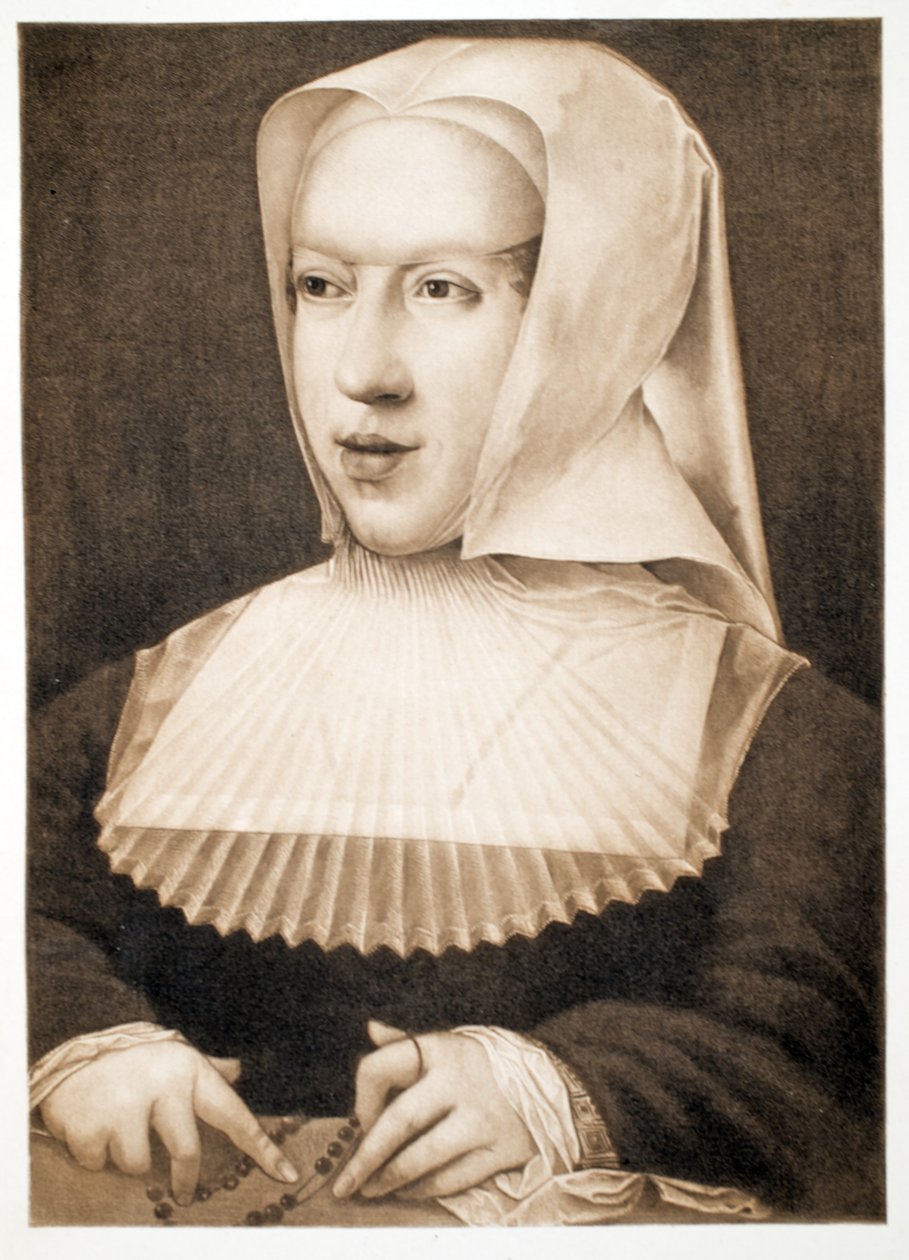 Margaret af SavoyØstrig, Hollands regent, pub. 1902 (collotype) af Bernard van Orley