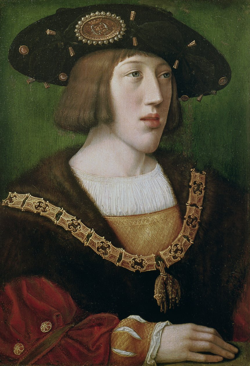 Portræt af Karl V (1500-58) 1516 af Bernard van Orley